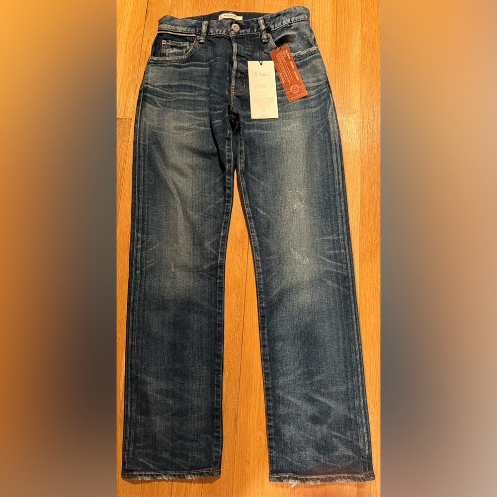 Moussy Dark Blue Straight Leg Jeans